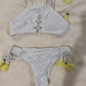 White crochet bikini Victoria secret
